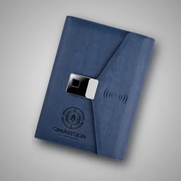 Smart Note Book With Fingerprint & Charger